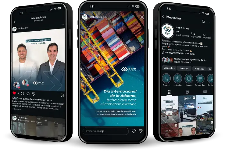 redes sociales de B TO B Comex